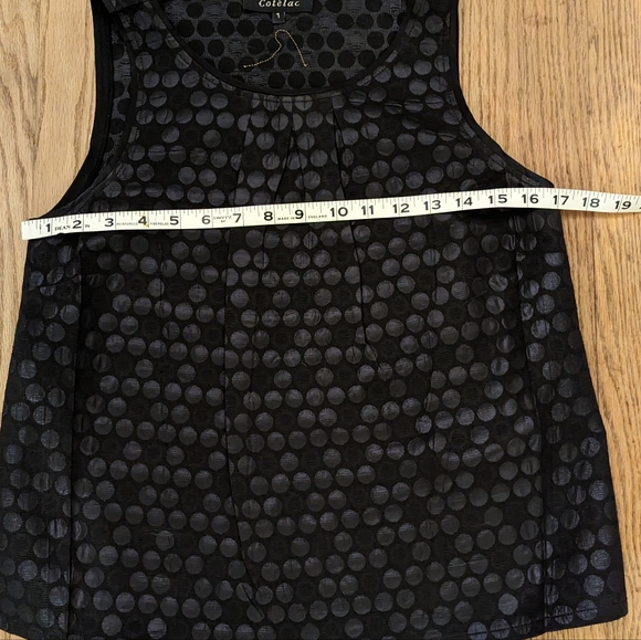 Women’s Cote’lac Tissue Fabric Sleeveless Tank Top, Size 1, US Size: M, black - Picture 3 of 13